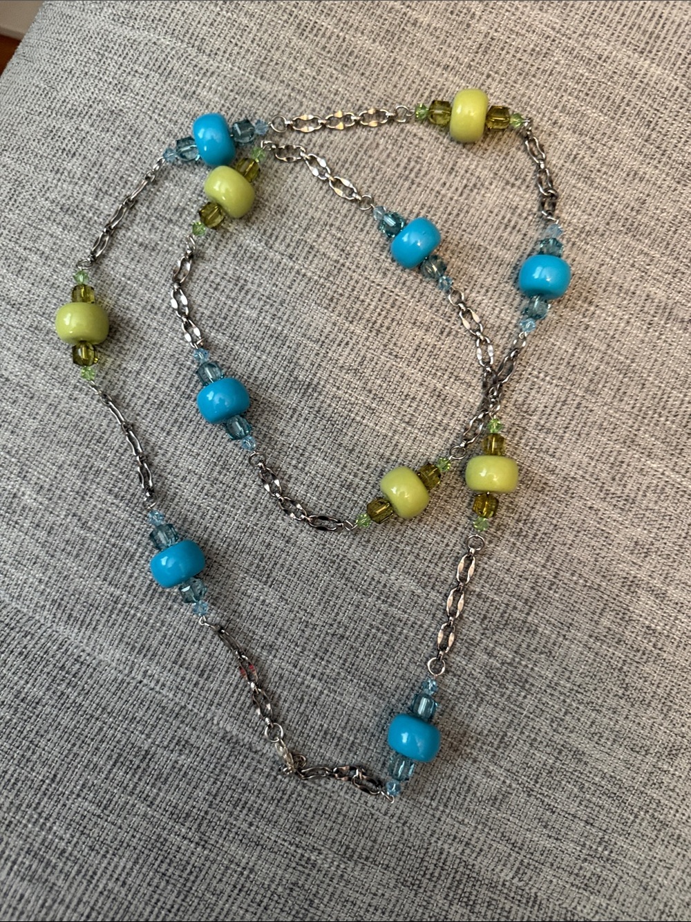 Tarina Tarantino Turquoise and Lime Bead Station Necklace